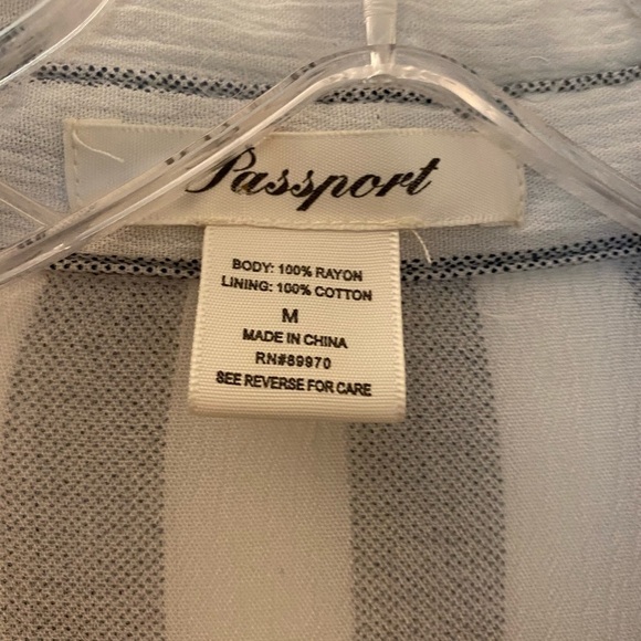 Passport tunic, short dress or coverup. Size M. Tie at waist. Blue/Gray… - Picture 6 of 6